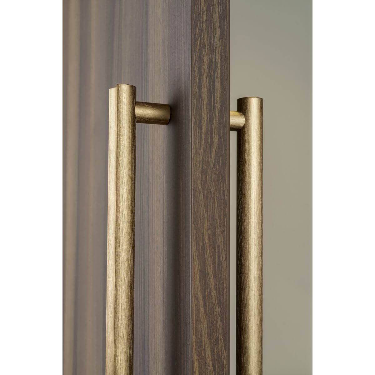 Viefe Stoßgriff MOON aus Aluminium, Schwarz gebürstet - 384 mm - Einseitig (1 Stück)