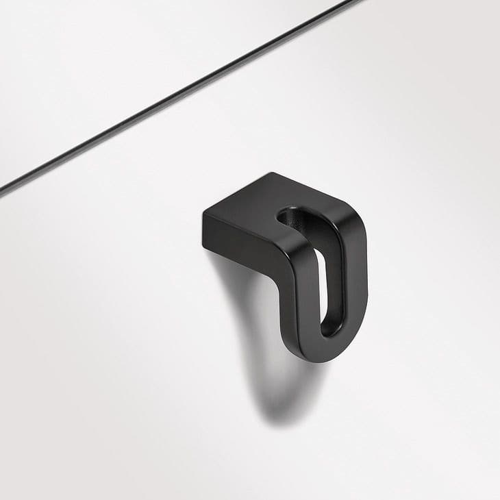 Häfele Möbelknopf H2165 aus Metall, Schwarz matt 35 x 29 mm