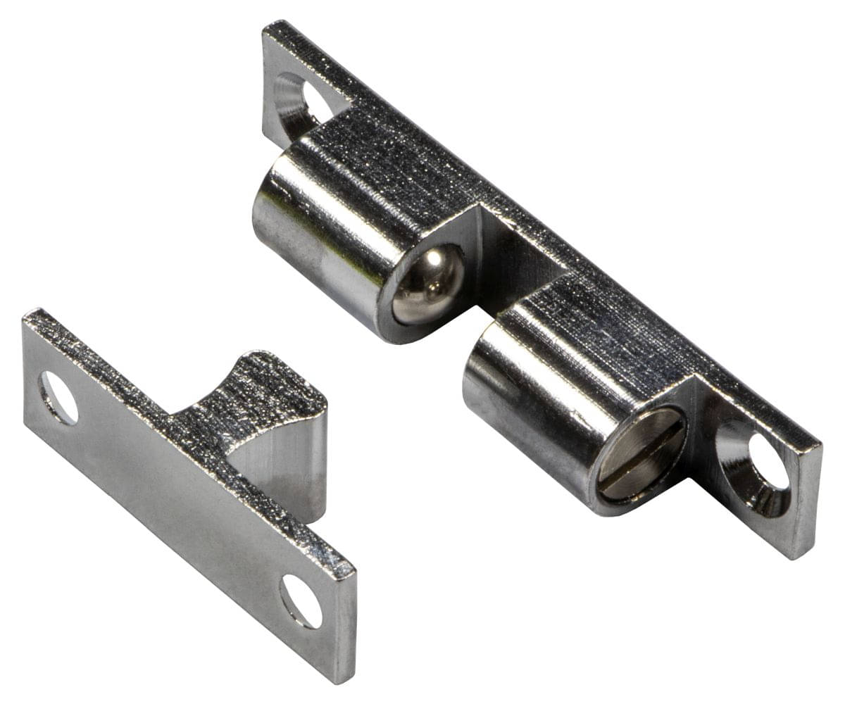 Doppel-Kugelschnapper aus Messing verstellbar verchromt poliert 60 mm