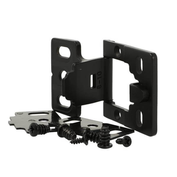 Cerniera a vite Siso EASY per porte in legno o vetro, 180°, spessore porta 8 - 10 mm - Nero opaco