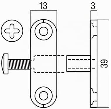 Gedotec Korpusverbinder VITERA aus Metall, gelb verzinkt