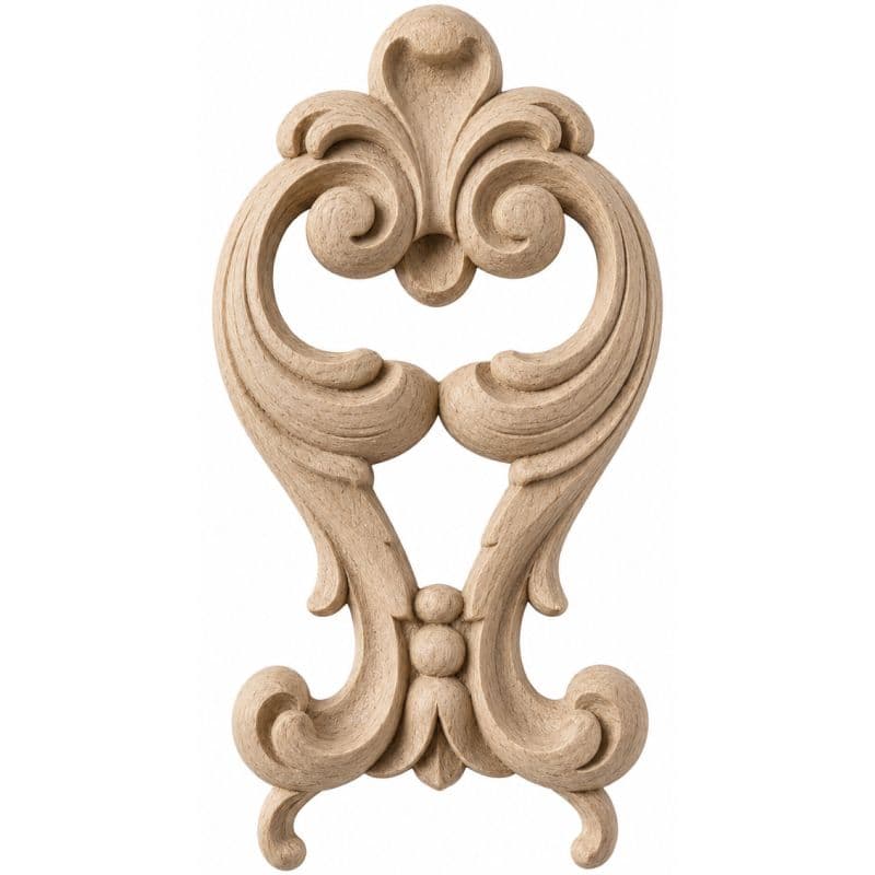 Gedotec Ornamente aus Holzpaste, Modell 423 Maße: 105 x 58 mm