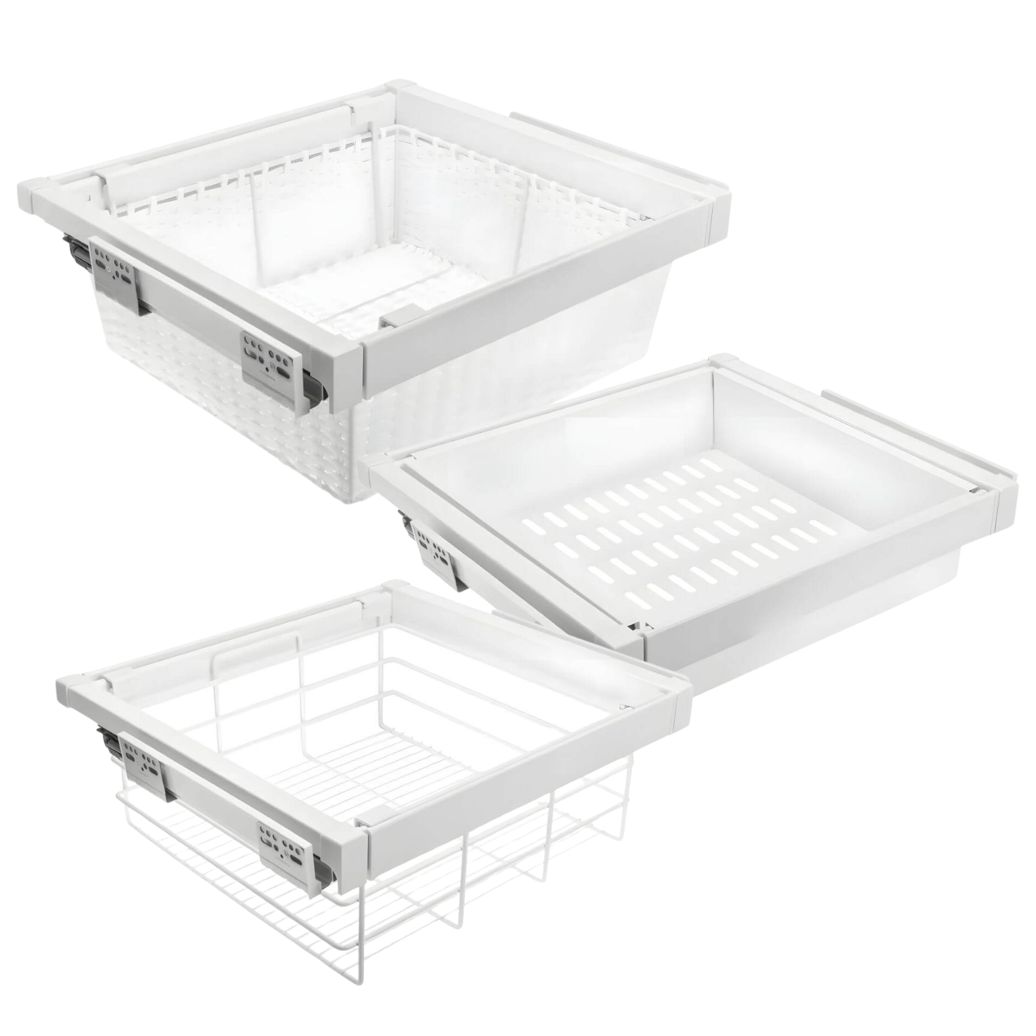 Gedotec Auszugkorb ELITE aus Stahl weiß Korpustiefe 483 mm, inkl Soft-Close Auszug