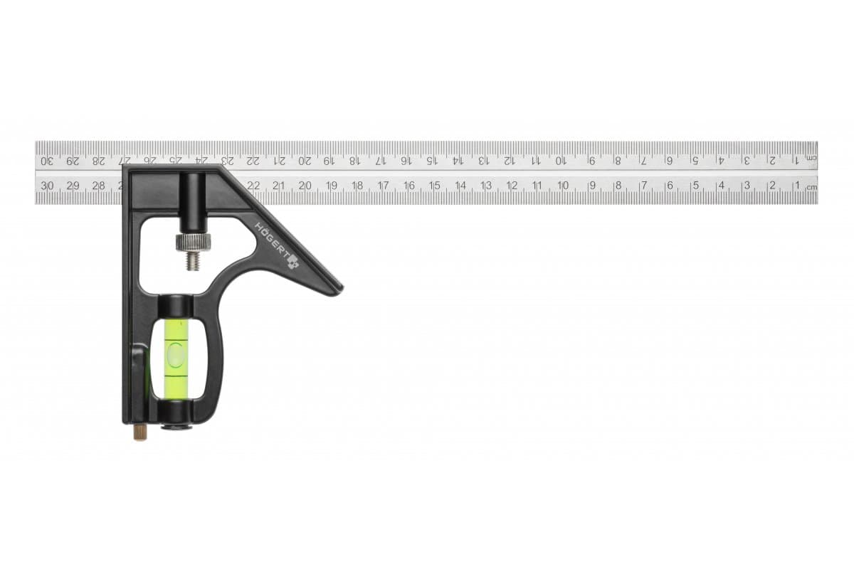 Högert Technik Högert Zimmermanns-Winkel Aus Aluminium Mit Wasserwaage, 300 Mm