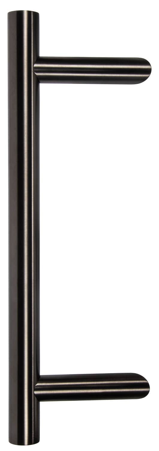 Hermat Stoßgriff Ø 30 mm aus Edelstahl schwarz gebürstet, 600 mm