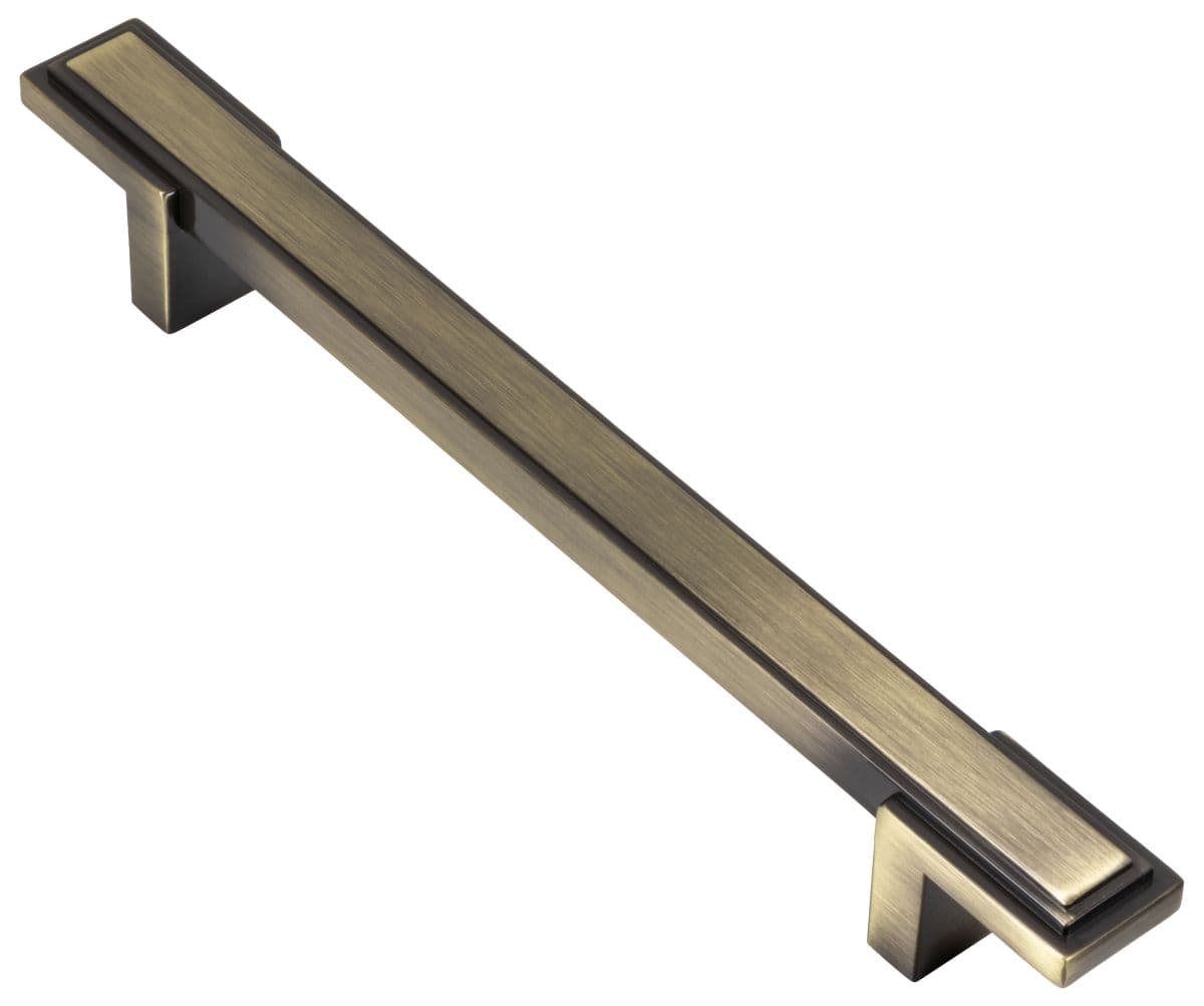 Häfele furniture handle ACCRA metal, BA 160 mm, antique brass brushed