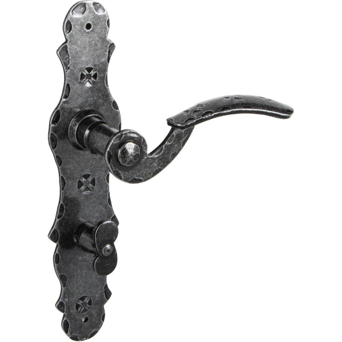 Lienbacher Türdrücker-Garnitur BERN aus Schmiedeeisen Ö-Norm 90 mm, WC - Badezimmer