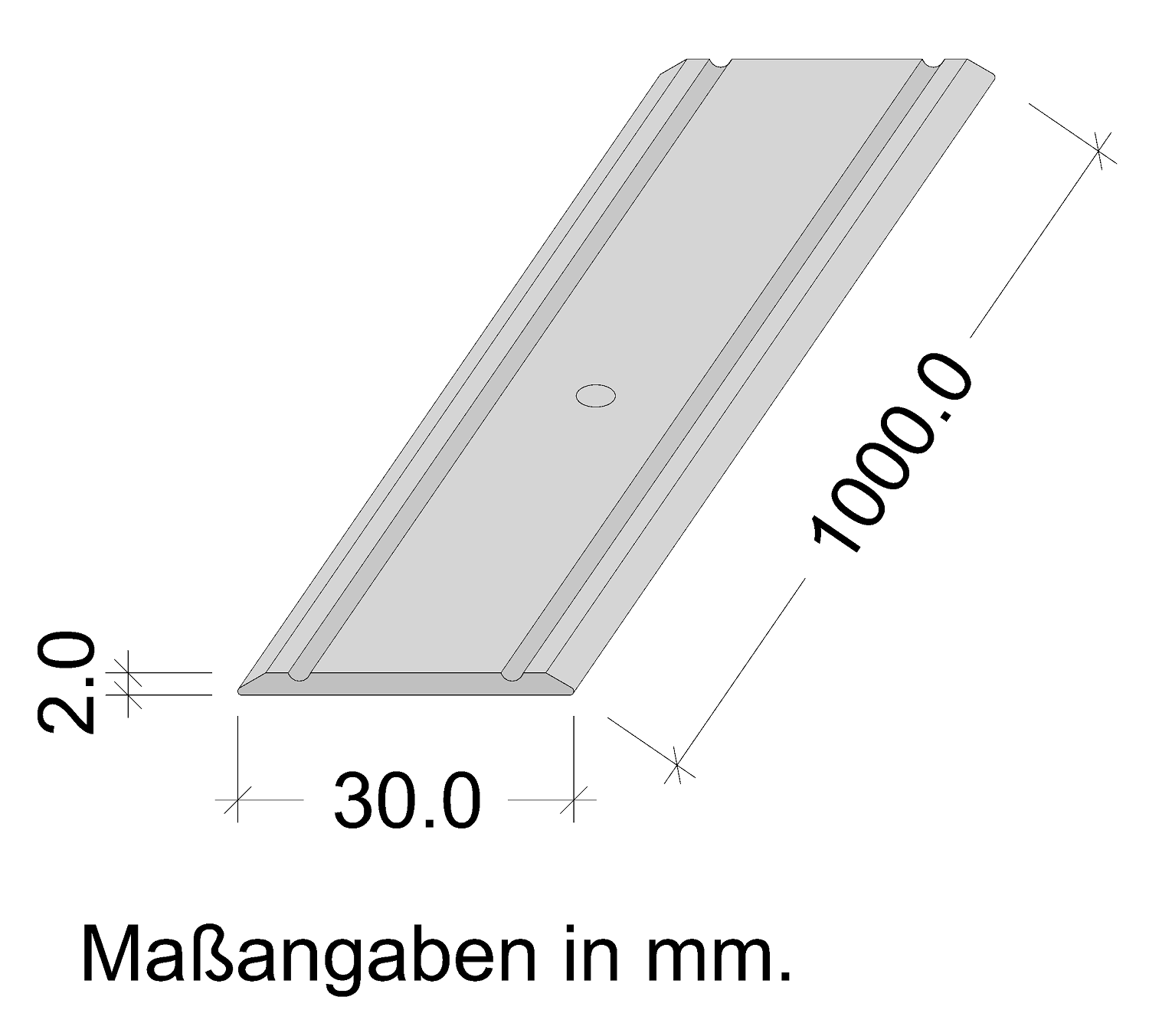 Alfer Übergangsprofil Aluminium Übergangsschiene Superflach gelocht