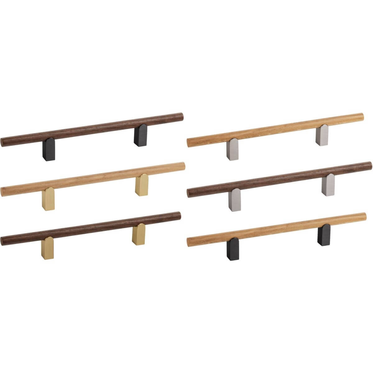 Viefe Möbelgriff KUMO WOOD aus Holz & Aluminium, BA 128 - 320 mm