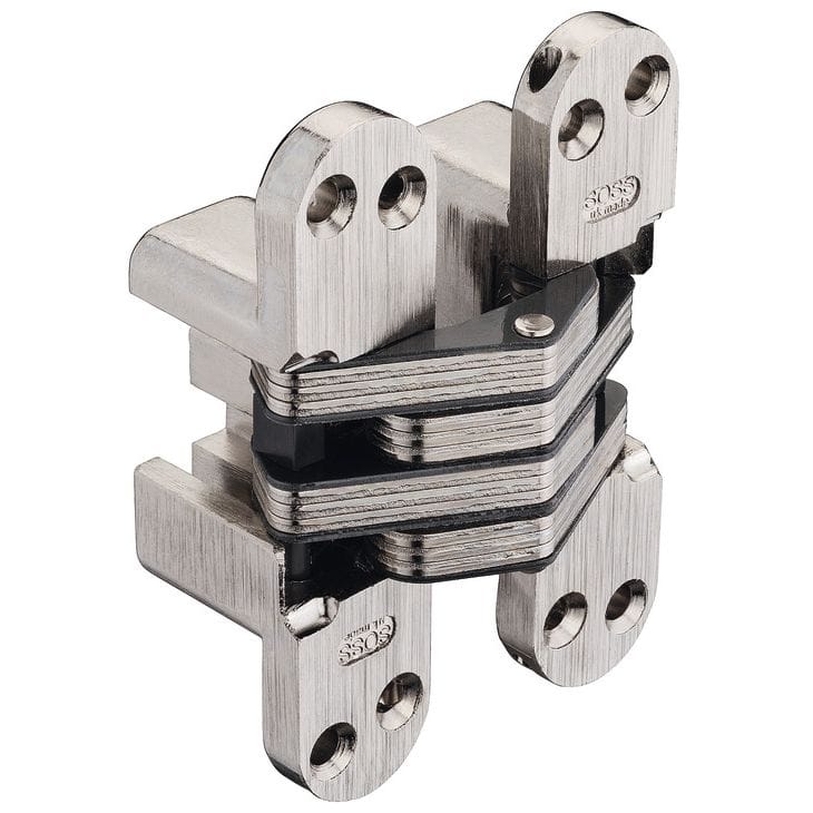 Soss Türband aus Metall für unsichtbaren Anschlag, vernickelt Holzdicke 41 - 45 mm