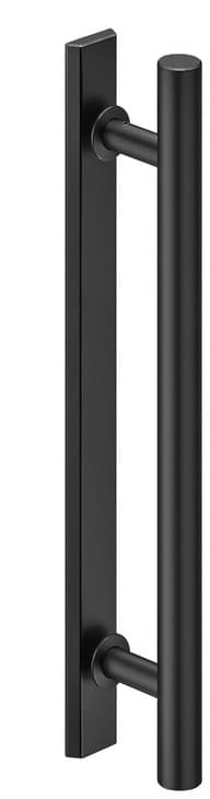 Stangengriff rund einseitig aus Aluminium schwarz matt