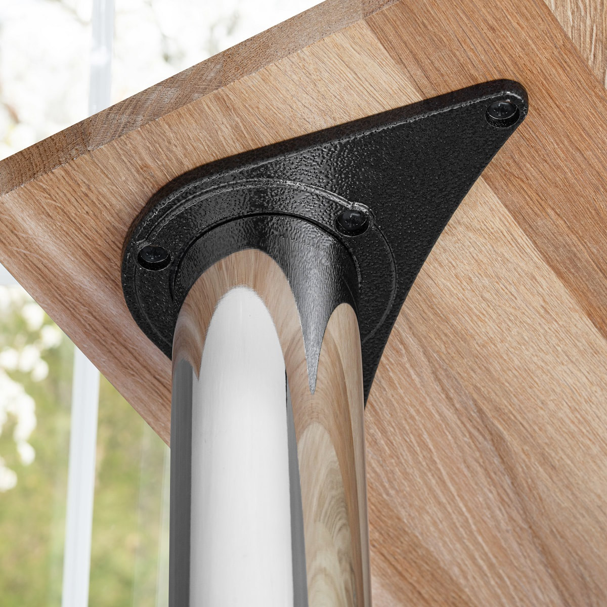 HÄ Tischbein chrom poliert