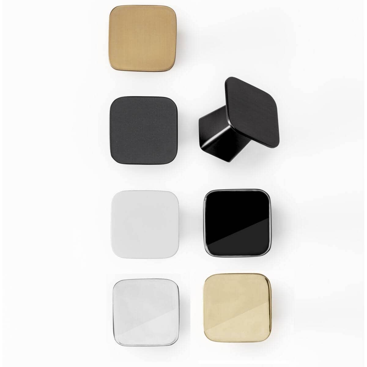 Viefe Möbelknopf PRISM aus Metall, 32 x 28 mm, Titan schwarz poliert