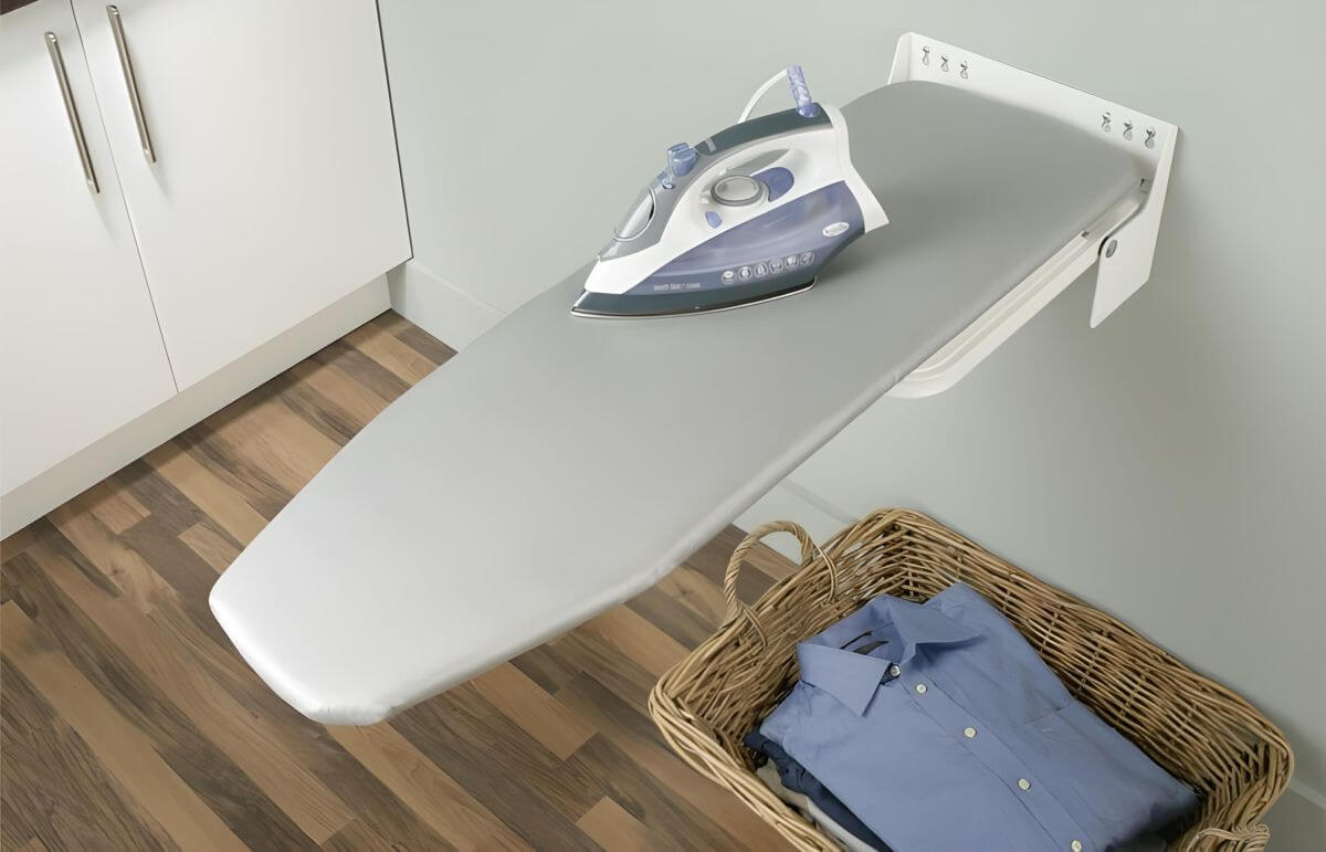 Häfele IRONFIX Steel Wall-Mounted Foldable & Swiveling Ironing Board 180°