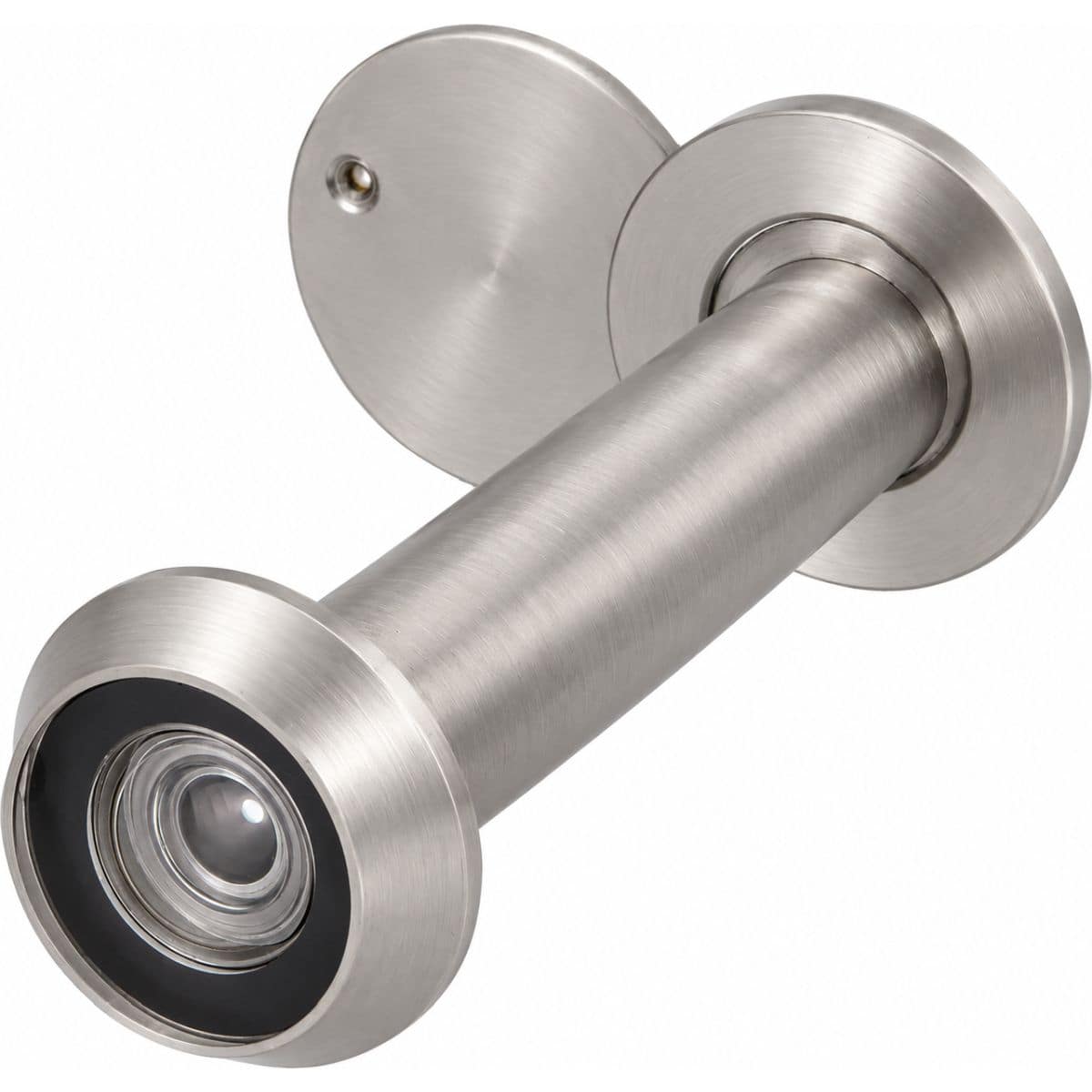 Gedotec Türspion HANNING aus Messing, Ø 14 mm Türstärke 70 - 110 mm Edelstahl-Optik