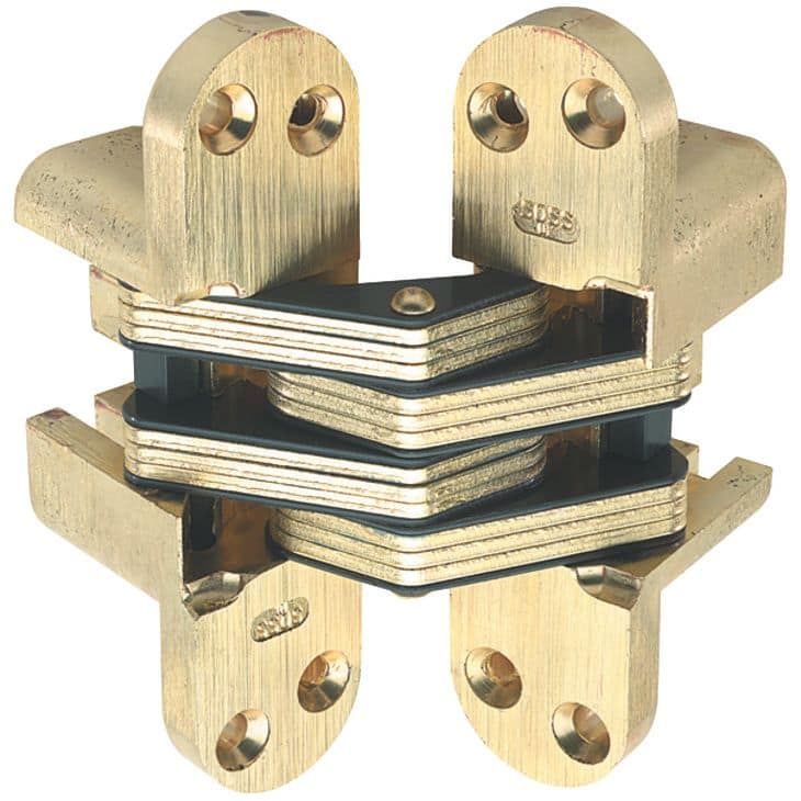 Soss Türband aus Metall für unsichtbaren Anschlag, vermessingt Holzdicke 41 - 45 mm