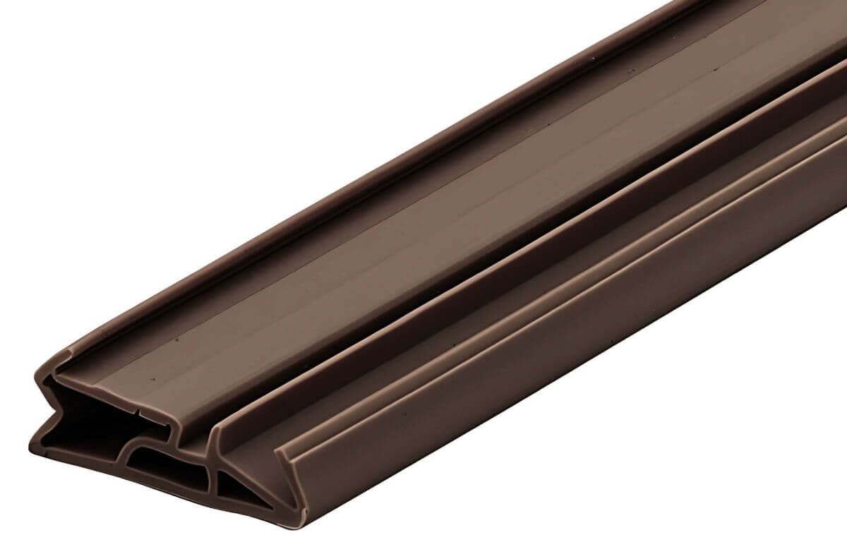 Deventer front door seal DS 185 rebate width 18 mm Door seal for front doors, dark brown - 6 metres