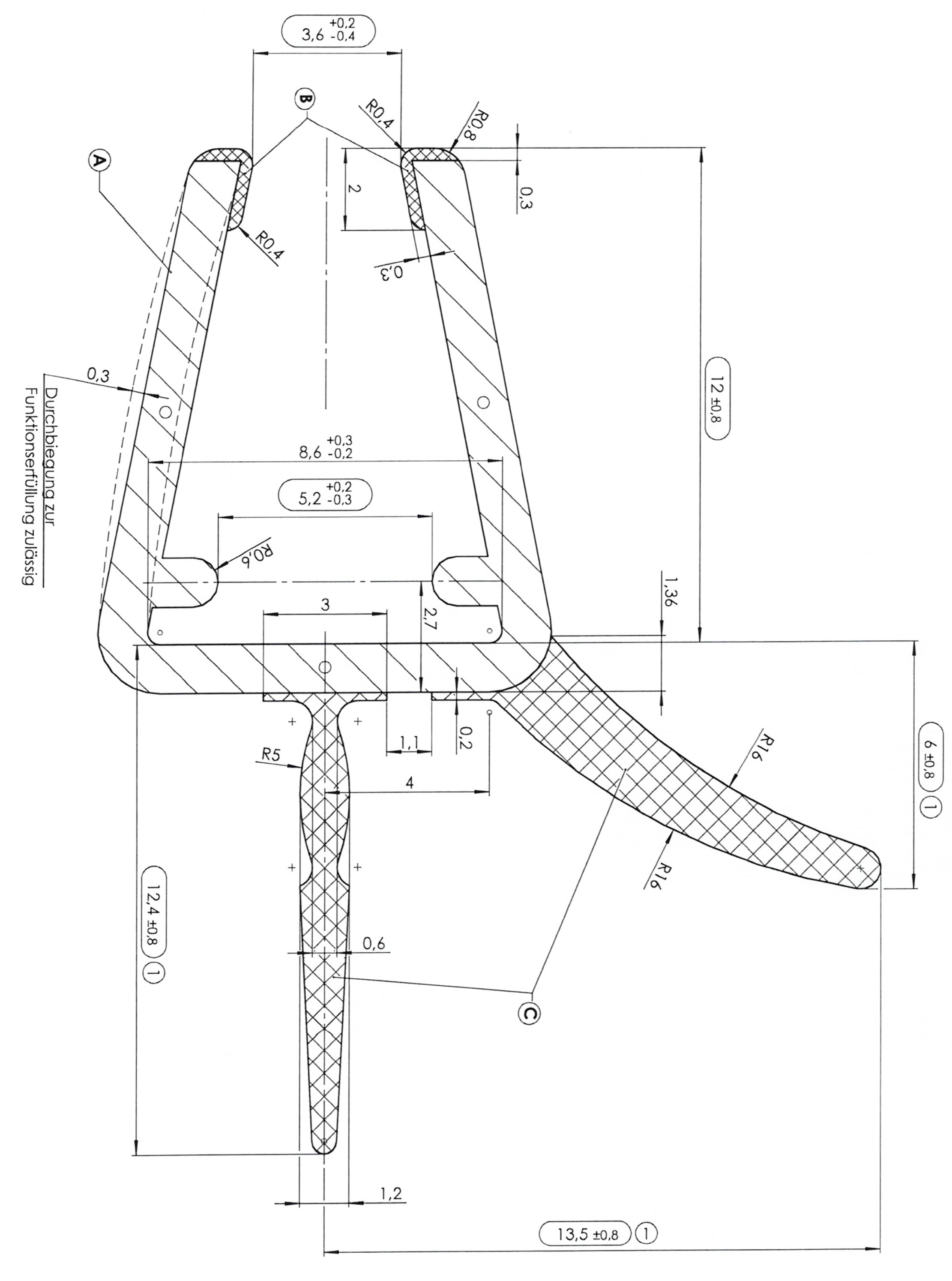 Rehau Duschtürdichtung aus Kunststoff mit Lippe für Glasdicke 4-5 mm, 1000 mm