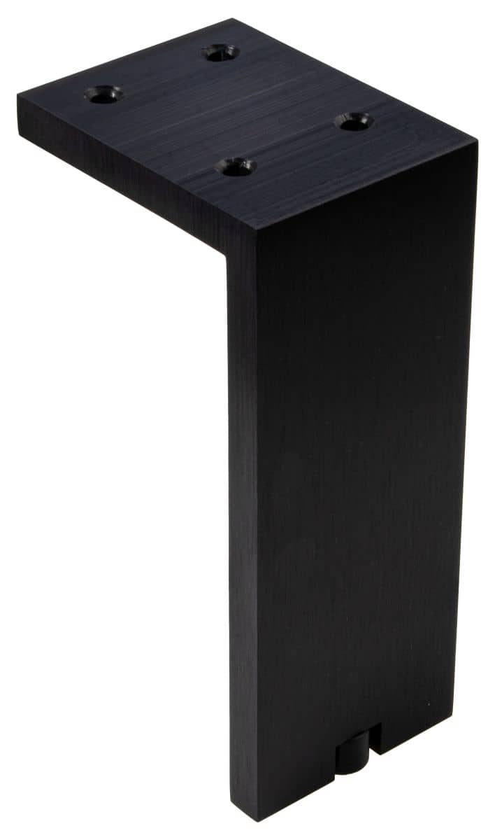 6005150L30-1 Möbelfuß FONDA aus Aluminium eckig höhenverstellbar 150 mm Schwarz