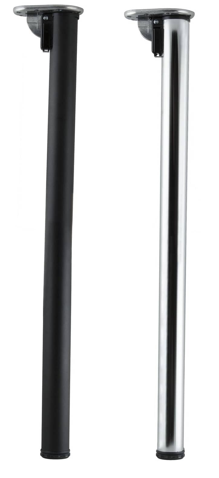 Gamba per tavolo pieghevole in acciaio Gedotec 705 mm regolabile in altezza + 30 mm, cromo lucido