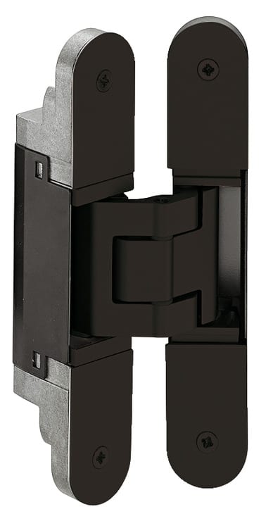 Simonswerk Türband TECTUS TE 340 3D verdeckt für ungefälzte Türen bis 80 kg, Tiefschwarz matt RAL 9005 (SW 107)