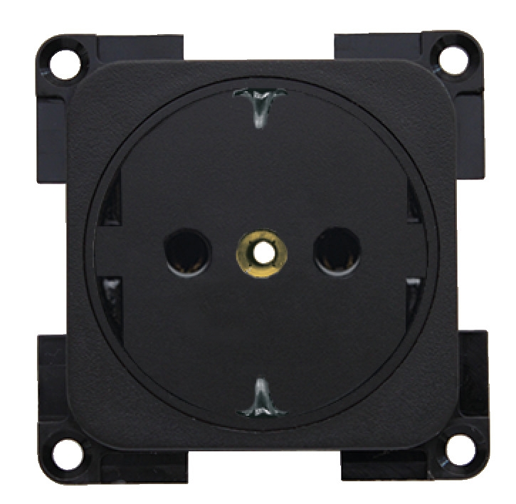 Häfele Schuko socket 230 V recessed set Series 10,000 module