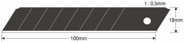 KDS Abbrechklingen LB-10B EVO Ersatzklingen schwarz 18 mm für Cuttermesser