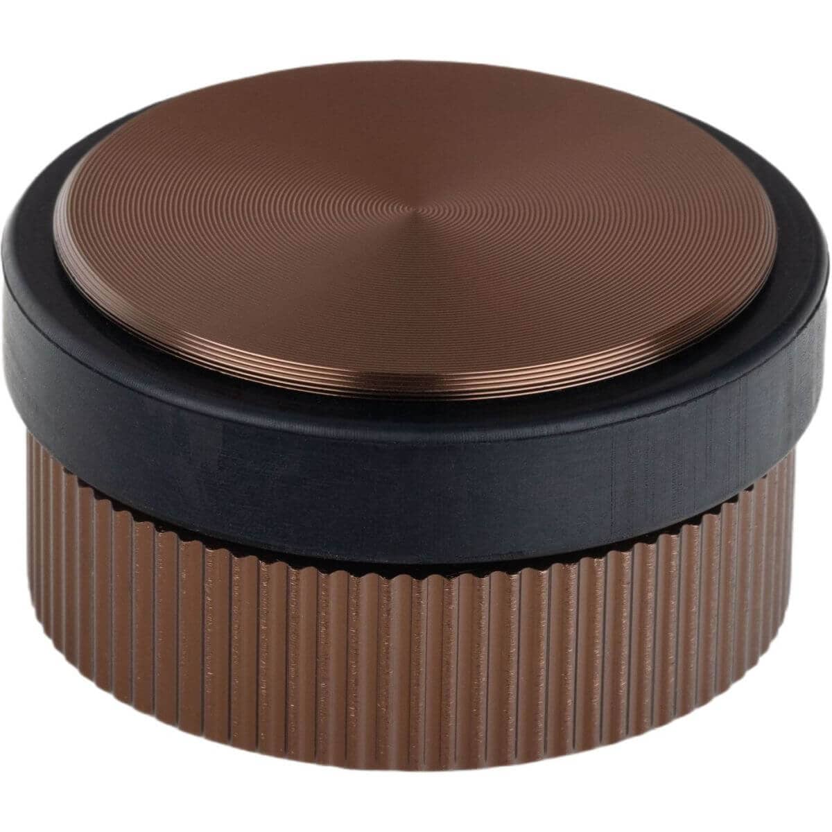 Viefe Bronze Bodentürpuffer Brooklyn Aus Aluminium, Ø 62 X 33 Mm Gebürstet