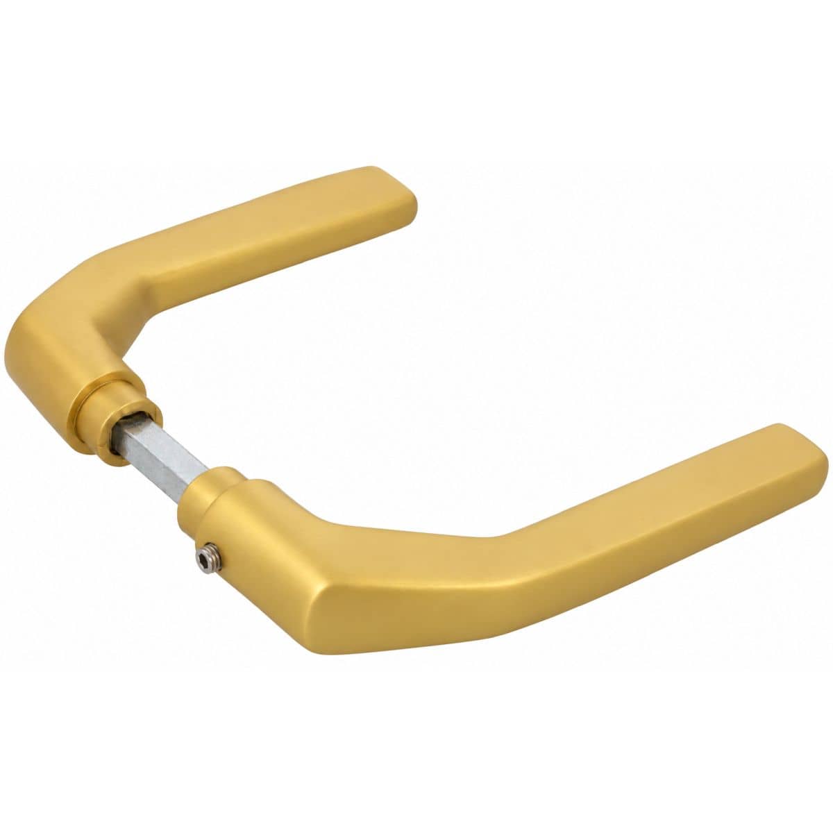 Gedotec Drückerpaar HANNES aus Aluminium, 130 x 61 mm Gold matt