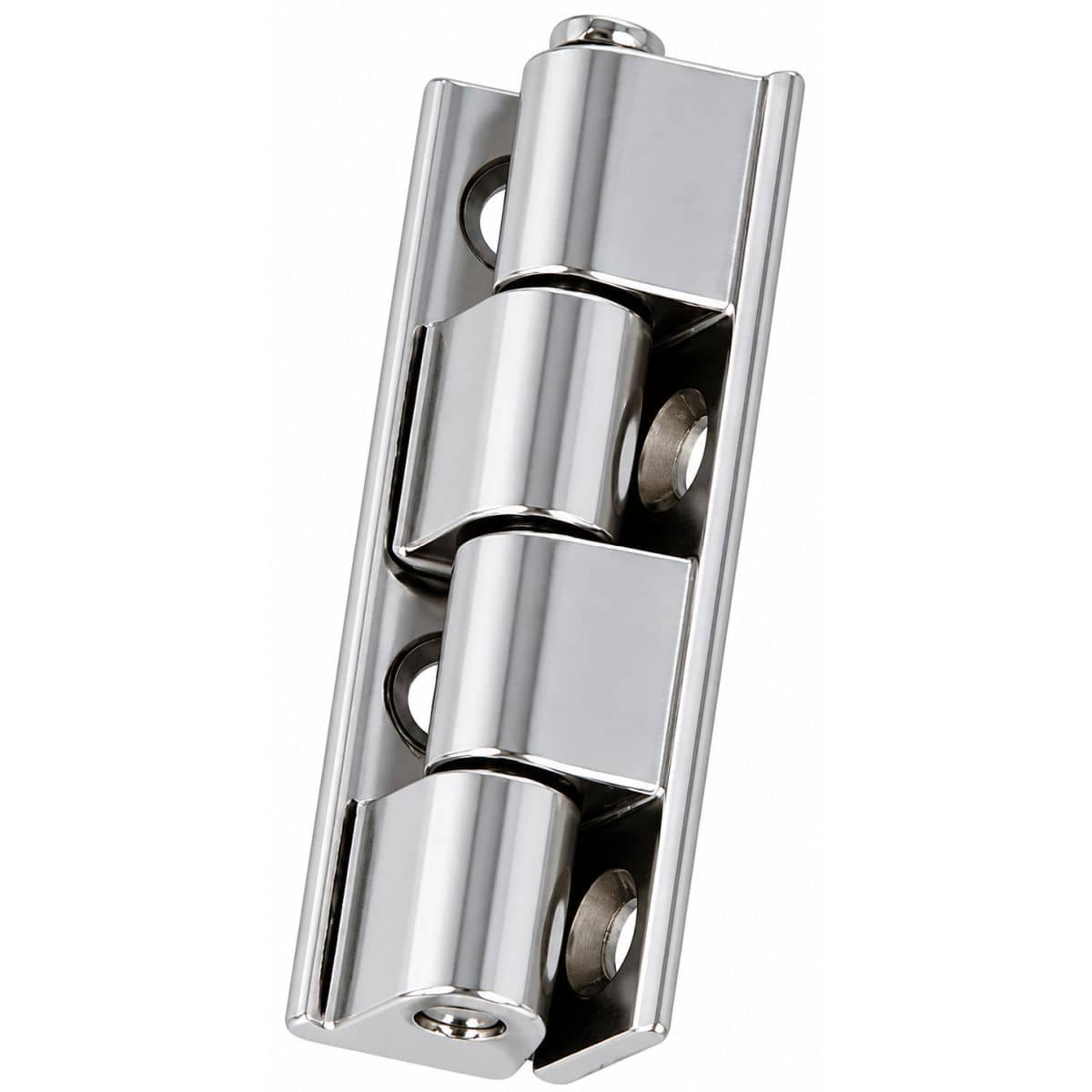 Gedotec Aufschraubscharnier BRUNHILD aus Metall, 40 x 54 mm Edelstahl-Optik