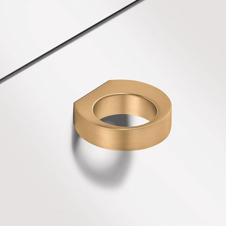 Häfele Möbelknopf H2150 aus Metall, Edelstahl-Optik 56 x 50 mm