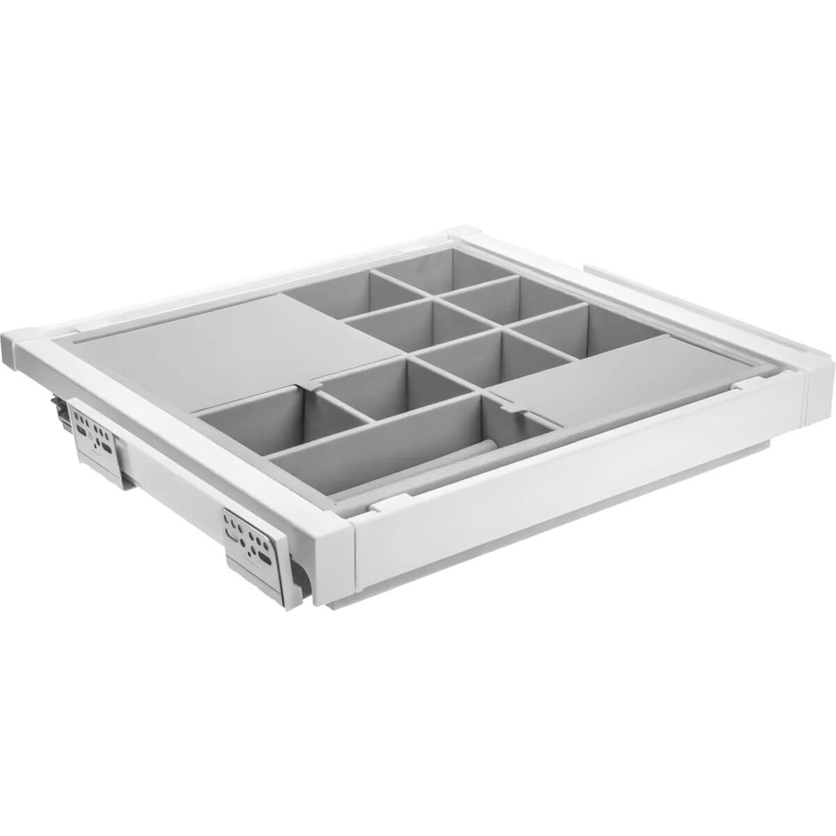 Gedotec Organizier-Auszug ELITE aus Stahl weiß Korpustiefe min. 500 mm, inkl Soft-Close Auszug