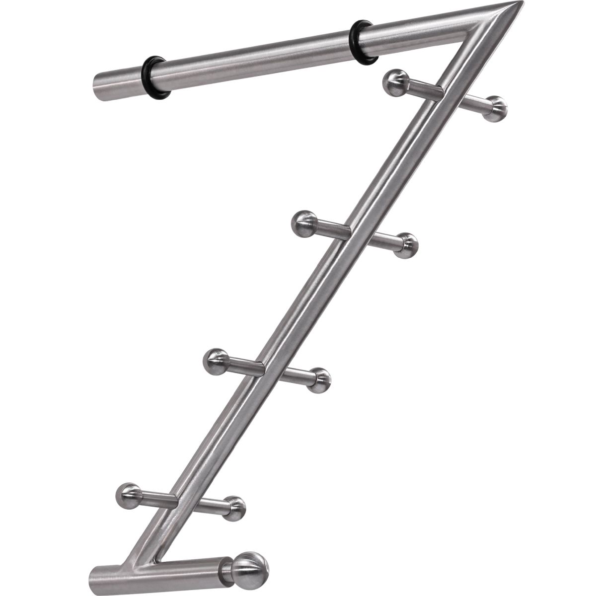 Gedotec wall coat rack ZEUS made of brushed stainless steel