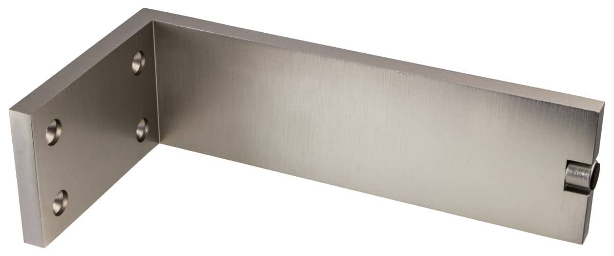 6005200L24-2 Möbelfuß FONDA aus Aluminium eckig höhenverstellbar 200 mm Edelstahl Optik