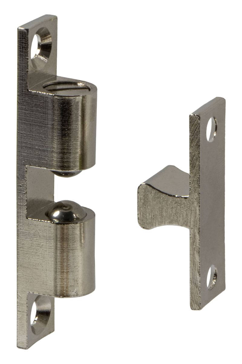 Doppel-Kugelschnapper aus Messing verstellbar vernickelt matt 60 mm