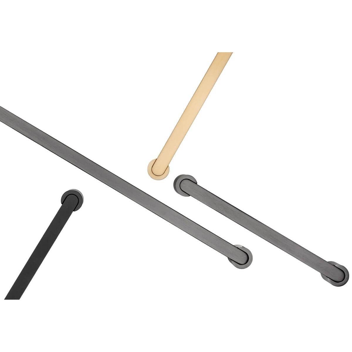 Viefe Möbelgriff FUSION aus Metall, Titan schwarz poliert - 160 mm