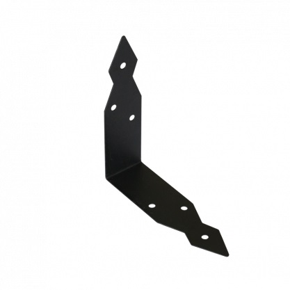 Domax decorative angle bracket made of black steel, 146 x 146 x 40 mm