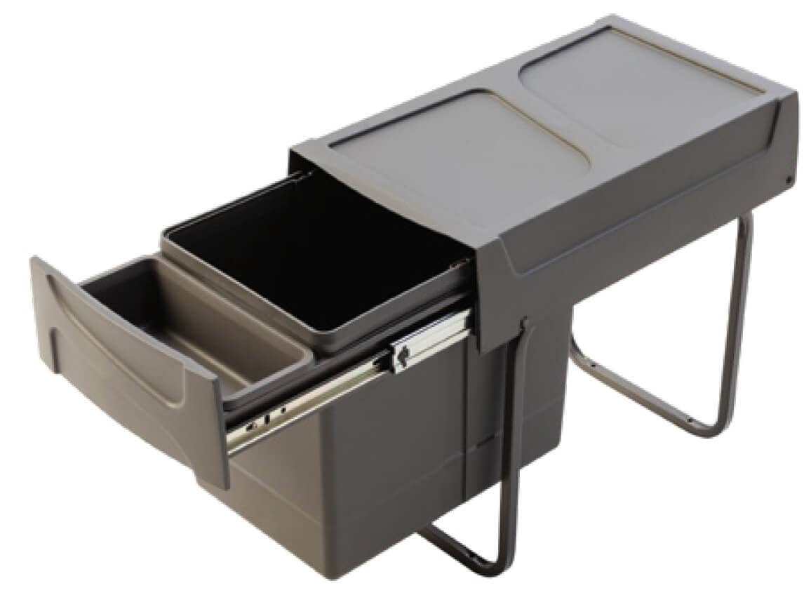 Häfele Abfalleimer M30 ausziehbar für Korpusbreite 300 mm, 1 x 15l
