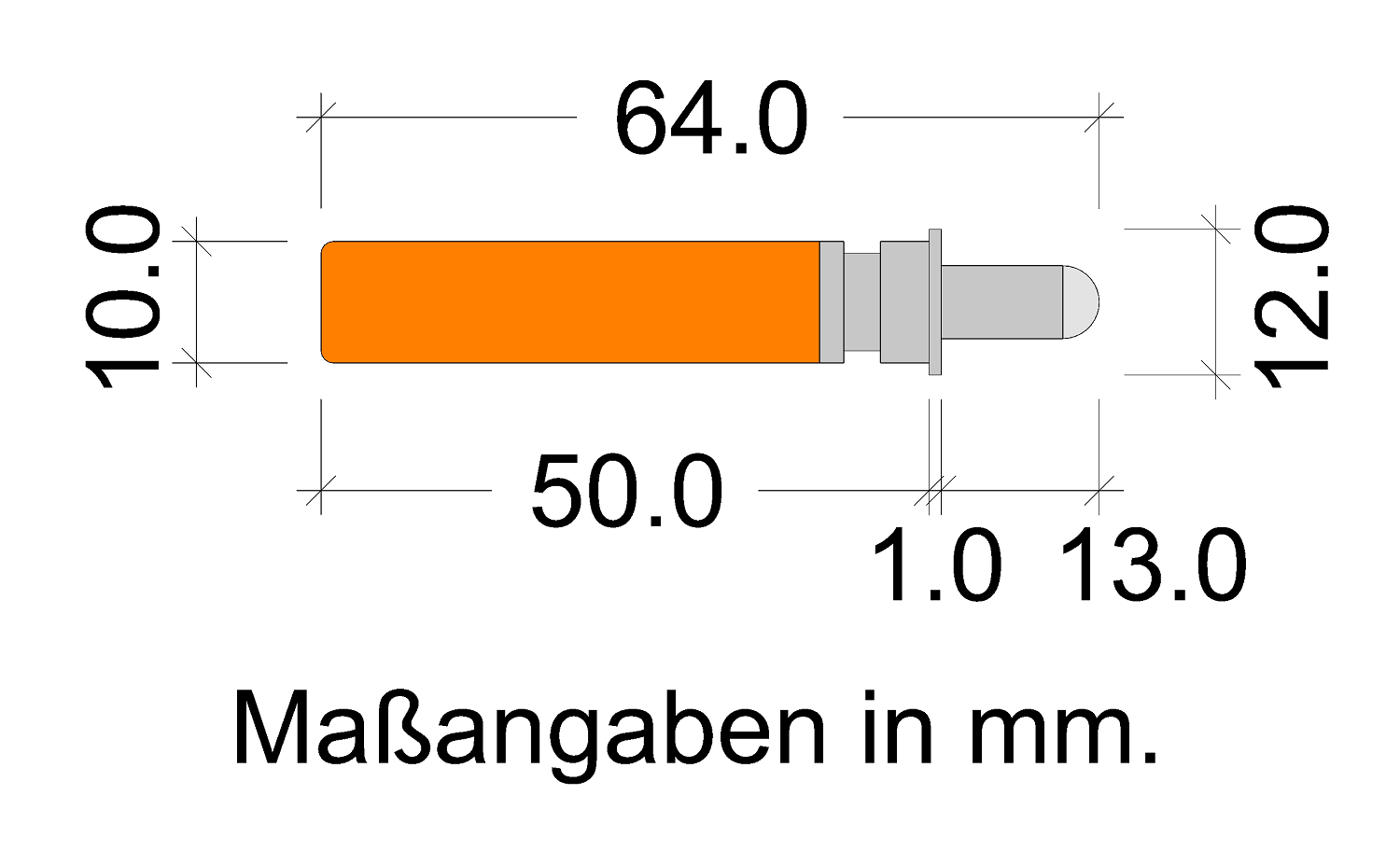 Türdämpfer Smove zum Einbohren Skizze