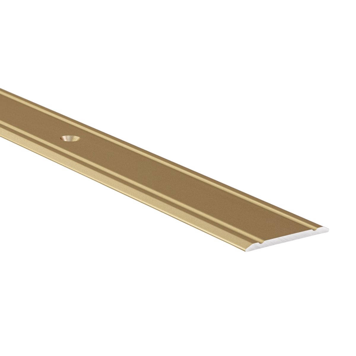 Übergangsprofil aus Aluminium Superflach gelocht 30 x 2 mm Messing