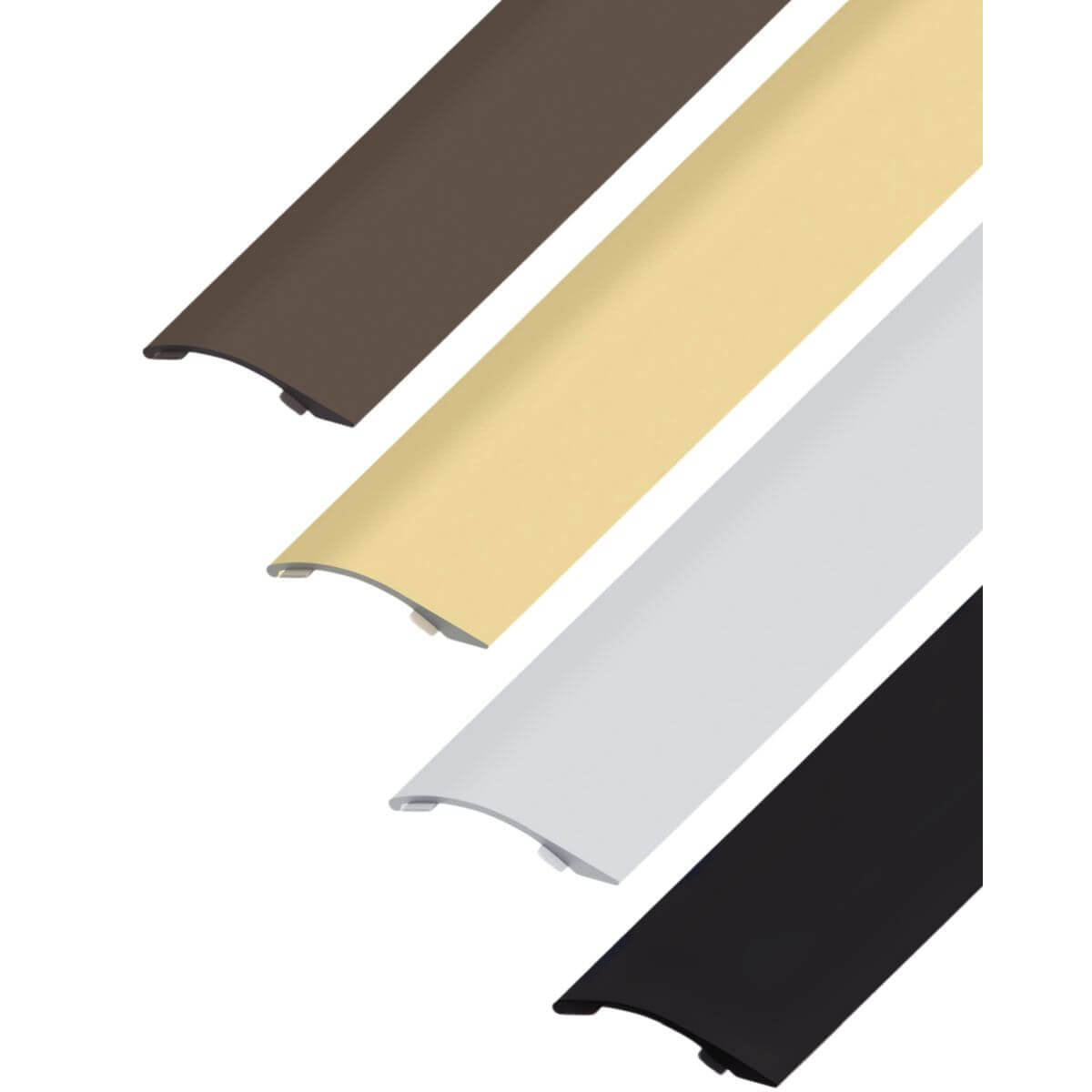 Alfer Höhenausgleichsprofil aus Aluminium gewölbt, 39 x 7,5 mm Ausgleichshöhe 2 - 12 mm