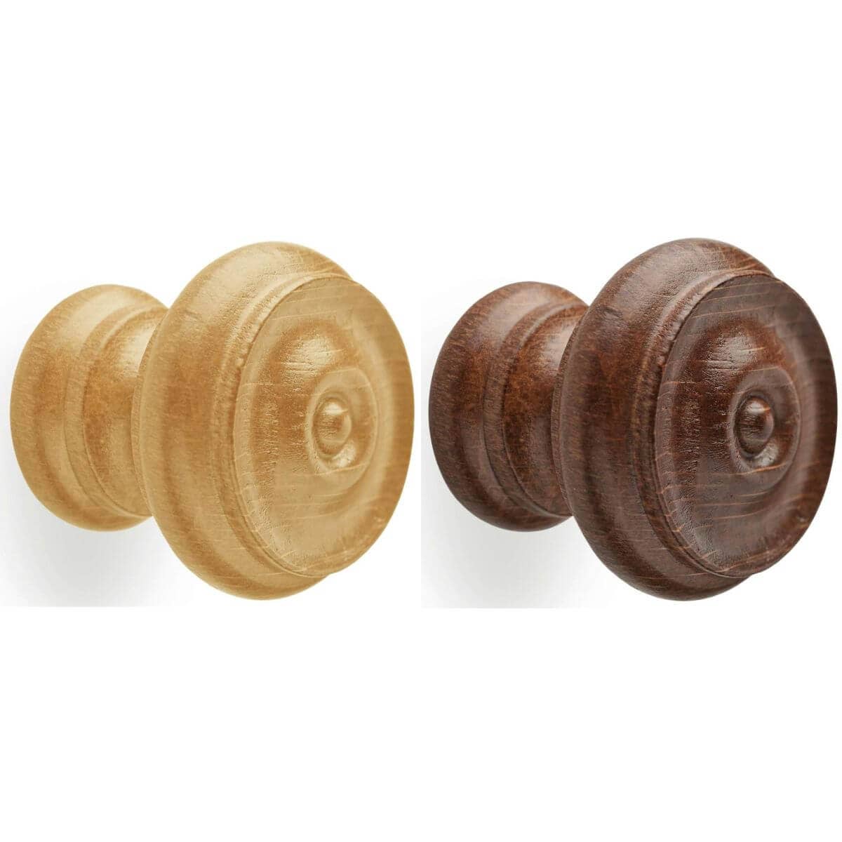 Mital Möbelknopf MARLIES aus Holz, Buche roh (unbehandelt) - Ø 30 mm