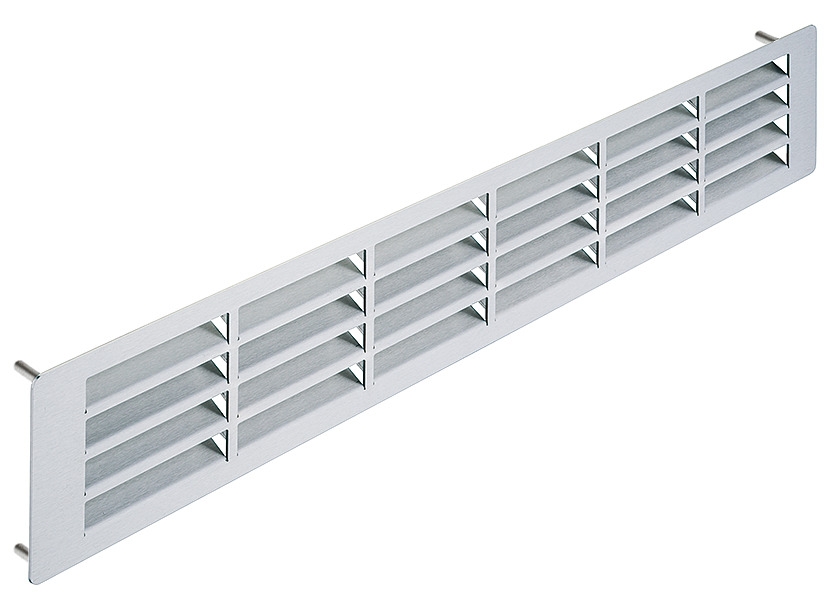 Häfele Grille de ventilation H3641 carrée 500x100 mm acier inoxydable avec goupilles d'arrêt