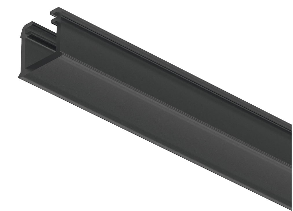 Häfele LOOX5 LED-inbouwprofiel 1101 van kunststof, binnenbreedte 8 mm, profiel zwart - 3000 mm