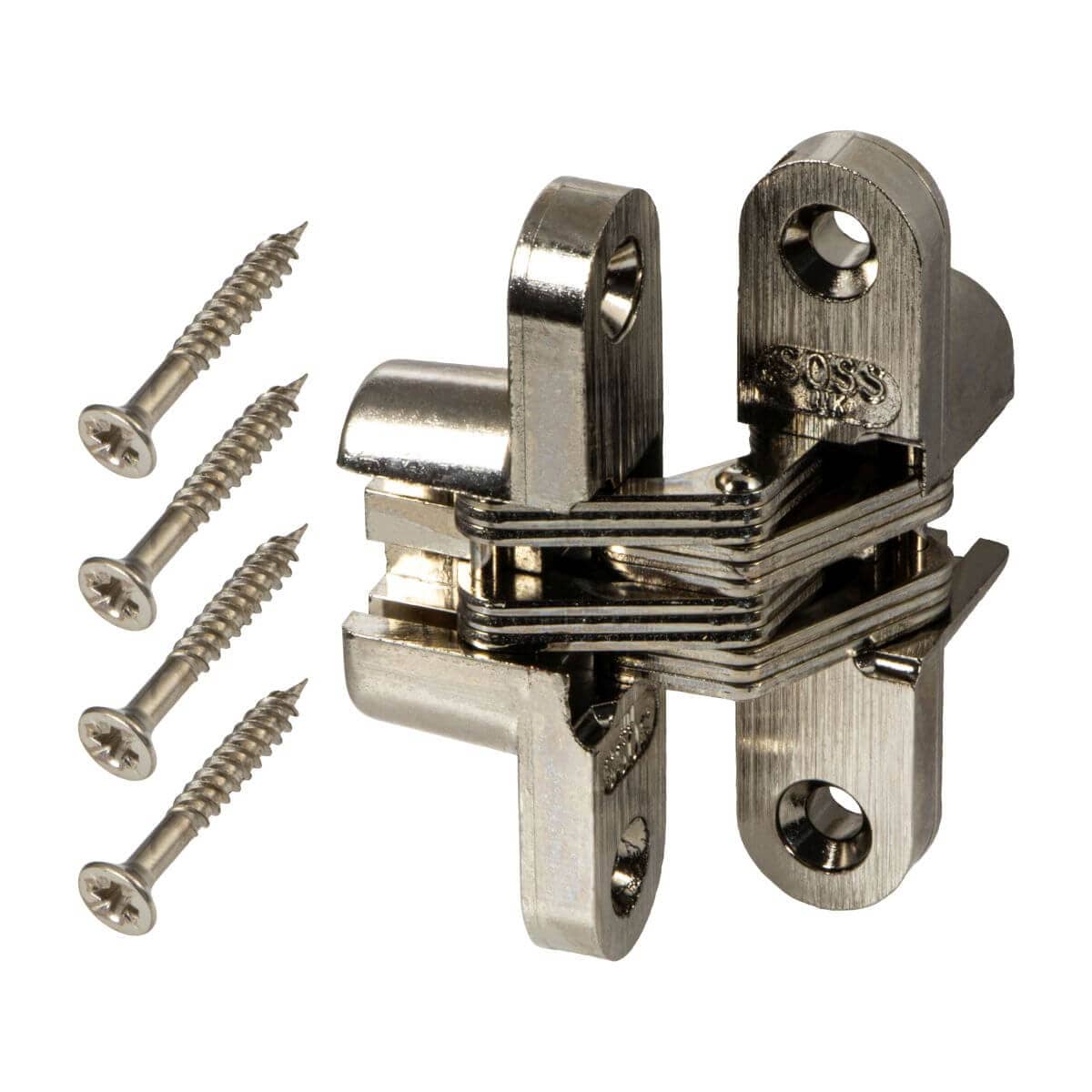 Soss Türband aus Metall für unsichtbaren Anschlag, vernickelt Holzdicke 19 - 24 mm