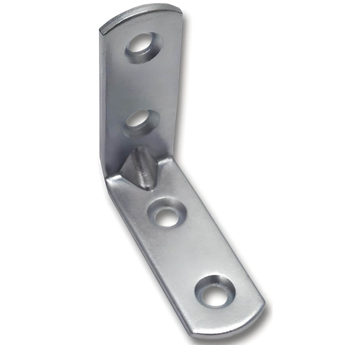 Gedotec Befestigungswinkel STABLE aus Stahl mit Sicke, 25 x 25 mm