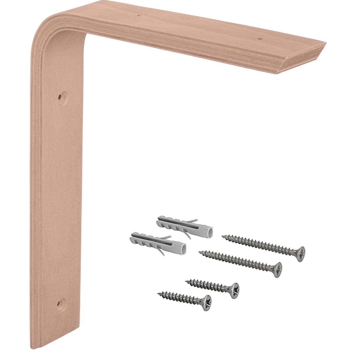 Soporte de madera para baldas Domax COUNTRY, capacidad de carga hasta 80 kg, 250 x 200 mm