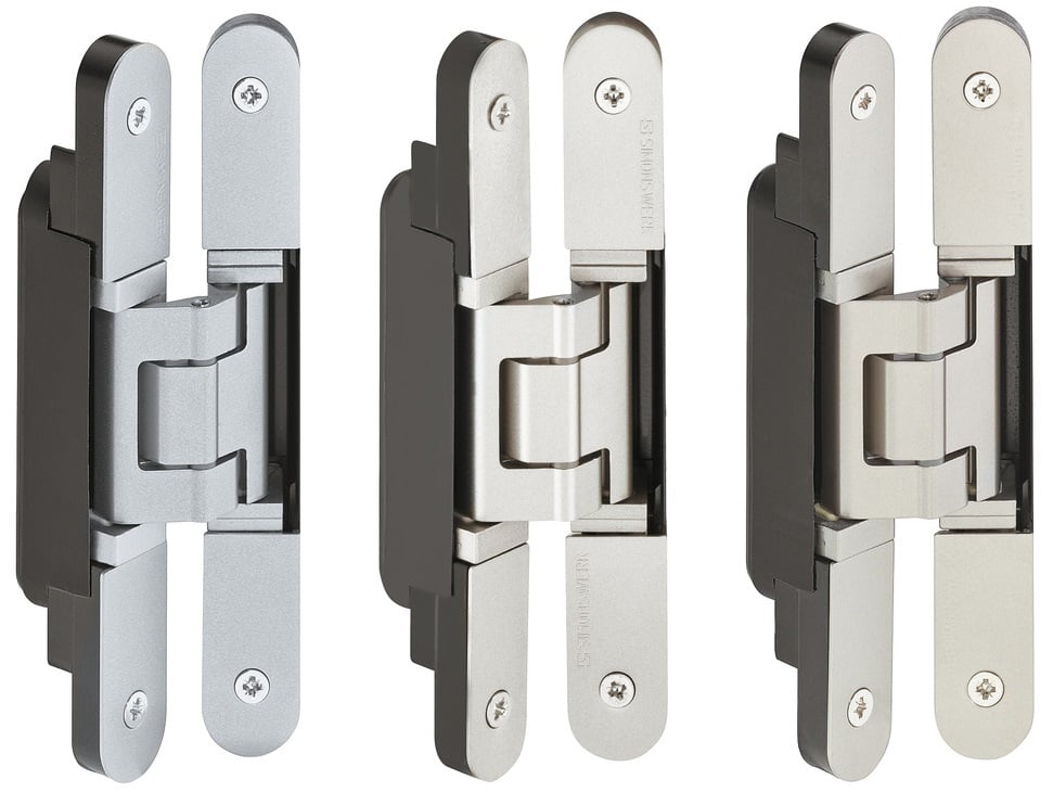 Simonswerk Türband TECTUS TE 240 3D verdeckt für ungefälzte Türen bis 60 kg, Edelstahl-Design
