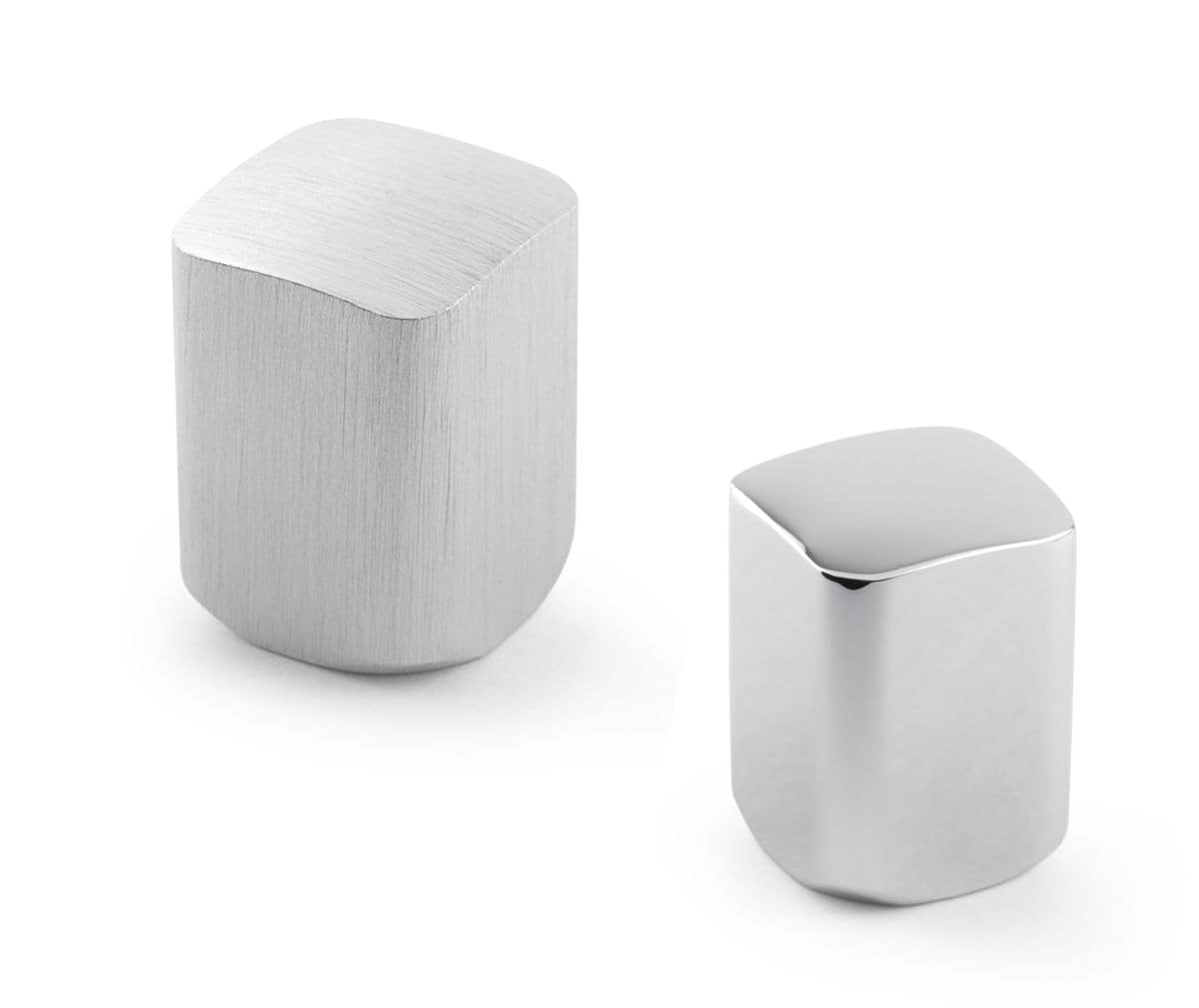 Viefe Möbelknopf BIN aus Aluminium, Chrom poliert - 15 x 15 mm