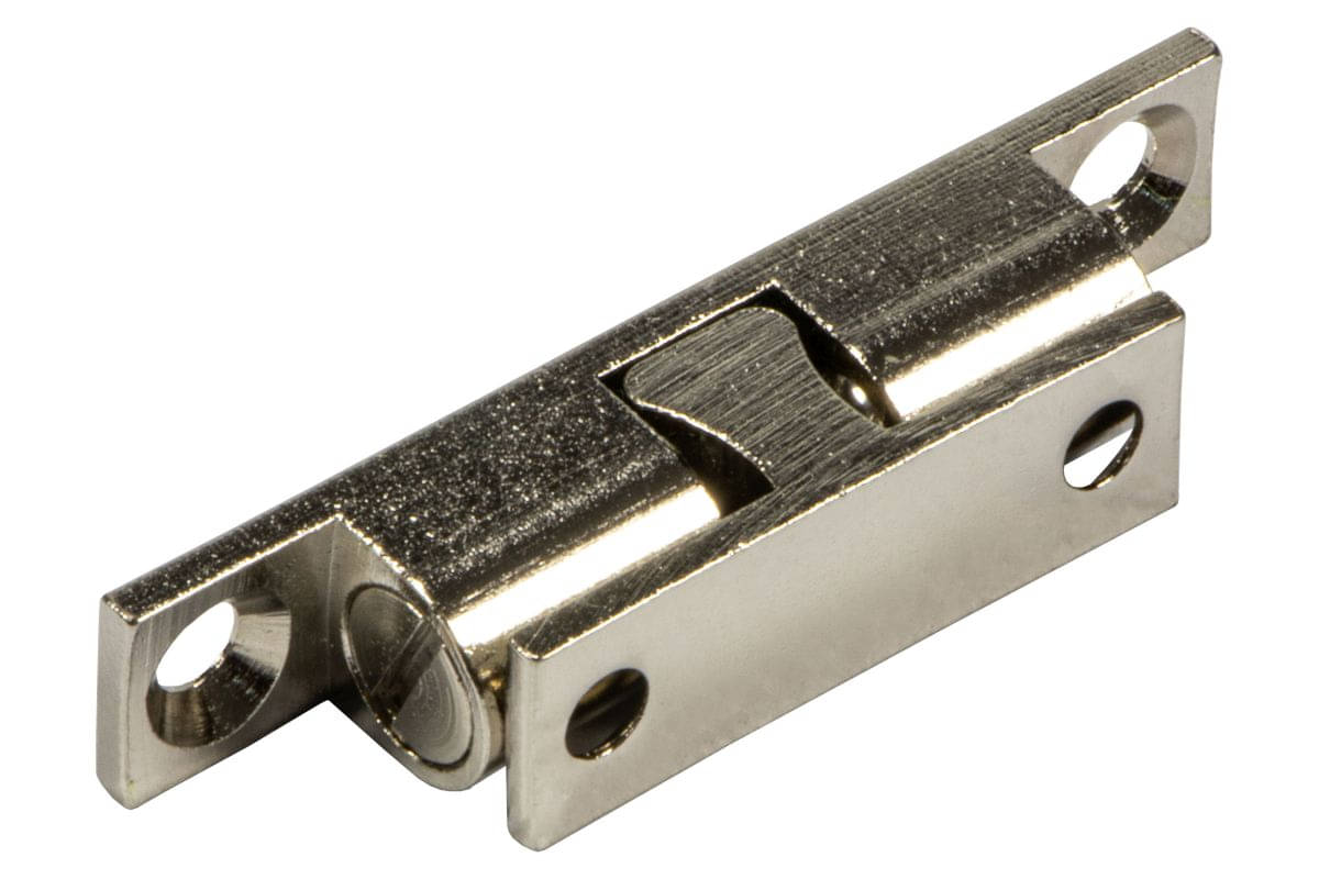 Doppel-Kugelschnapper aus Messing verstellbar vernickelt matt 60 mm